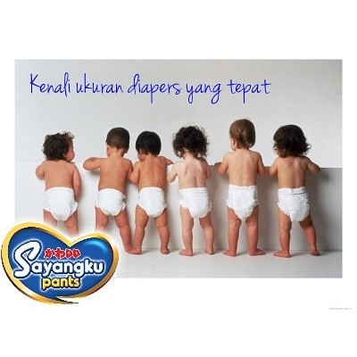 Sayangku Diapers pants / Popok bayi celana S40 M36 L32 XL28 XXL24