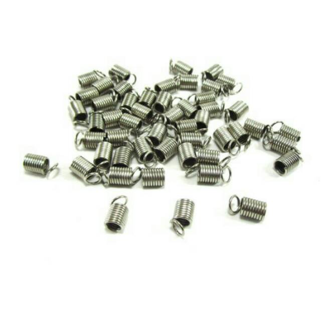Kawat spiral/per penjepit tali ujung kalung dan gelang