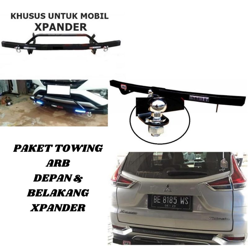 PAKET TOWING DEPAN BELAKANG ARB XPANDER SPORT ULTIMATE EXCEED CROSS GLS  BUMPER BESI DEPAN BELAKANG