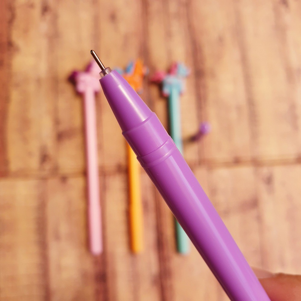 4 Pcs Pen - Pulpen - Gelpen Motif Unicorn Love 215 - Ballpoint Gel Lucu - Pen Motif Unicorn Love