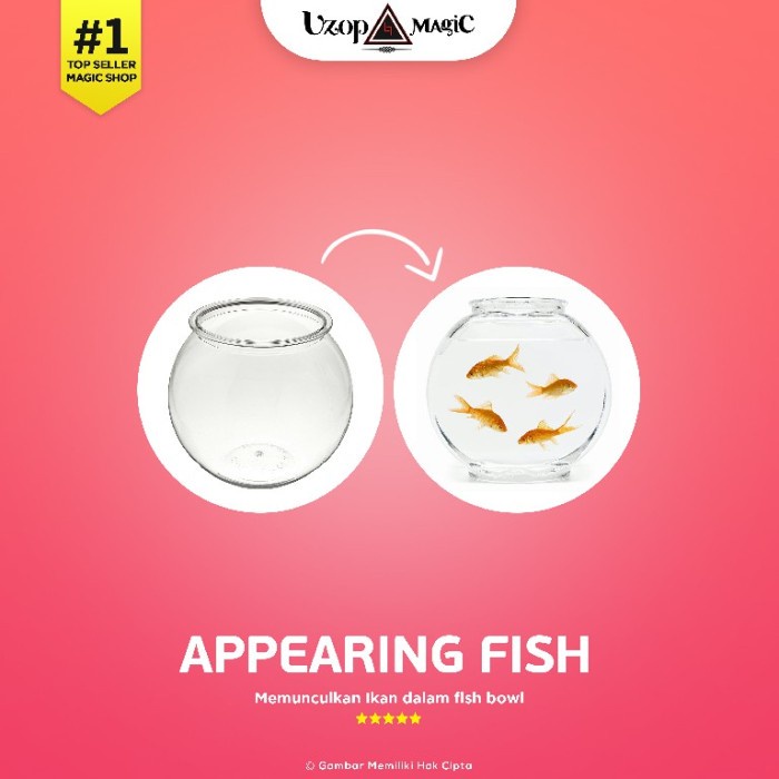 Appearing Fish - Uzop Magic Shop ( Alat Sulap Memunculkan Ikan Hidup )