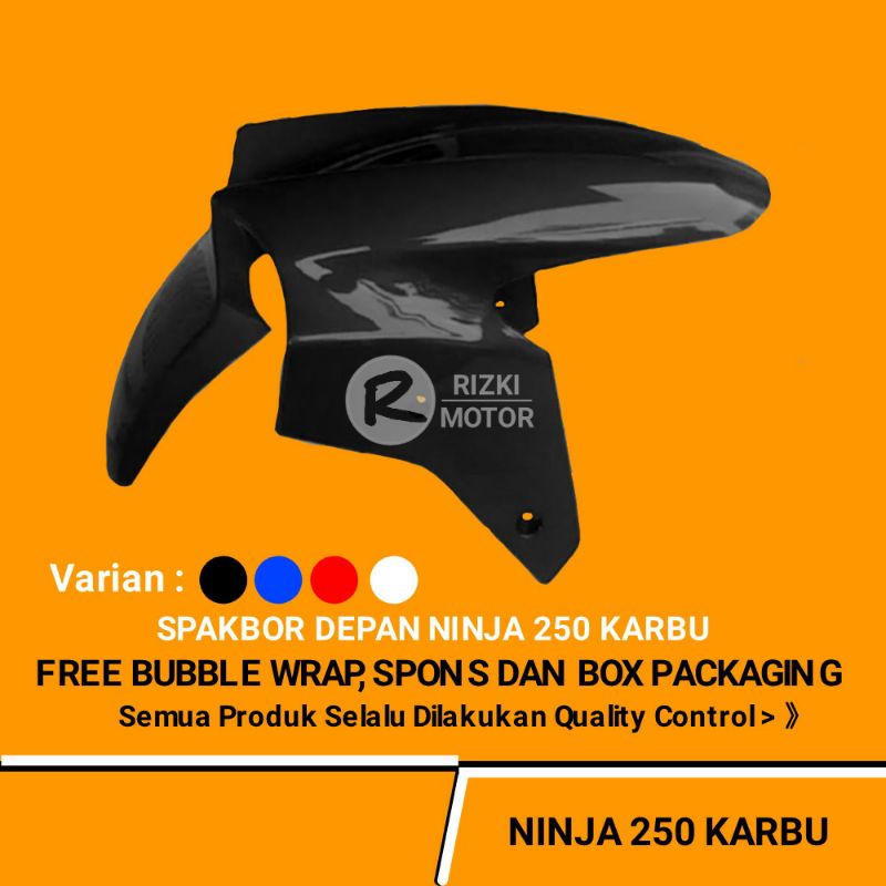 Slebor Spakbor Depan Ninja 250 Karbu 250 Fi Universal Vixion CB150R CBR Merah Putih Hitam Biru