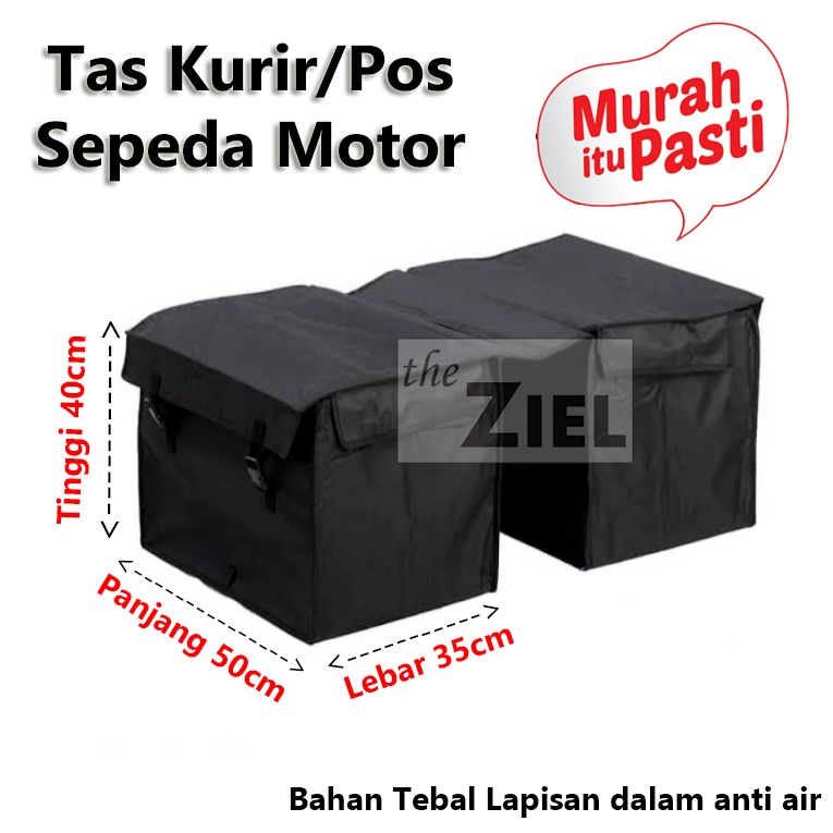 Tas Untuk Kurir Expedisi Pos / Tas Barang di Motor Sepeda Motor Ronjot / Obrok Bagasi Samping Besar Kuat