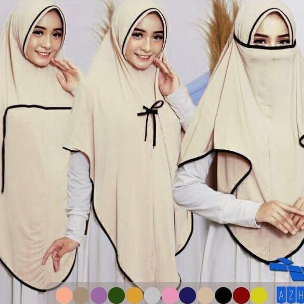 Jilbab Instan Niqab Sharmila Jilbab Ayana Cadar Jersey Jilbab 3 in 1 French Khimar Nadhira Niqab