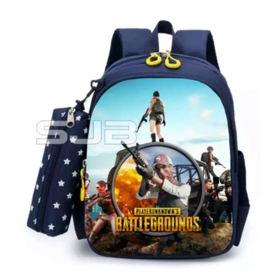 Senangbags - Tas Sekolah Anak Laki Laki Perempuan TK PUBG Sniper LADY 2in1gambar ff Sekolah Laki Lak