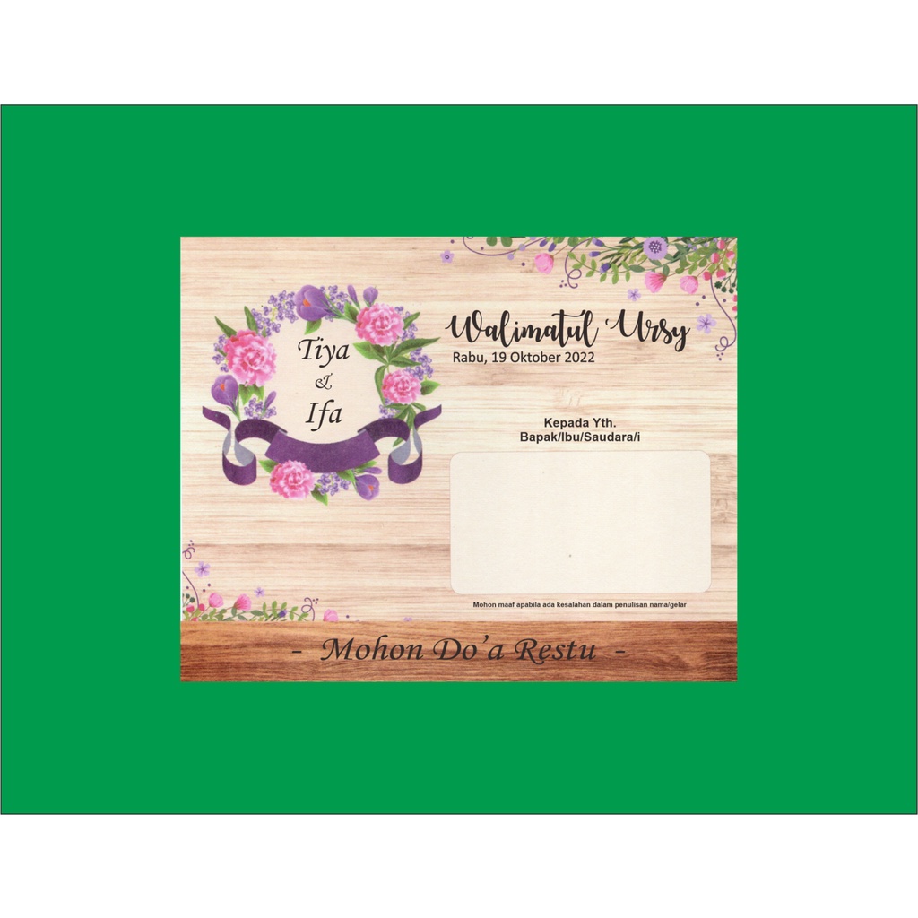 

UNDANGAN PERNIKAHAN MURAH ELEGAN KEKINIAN