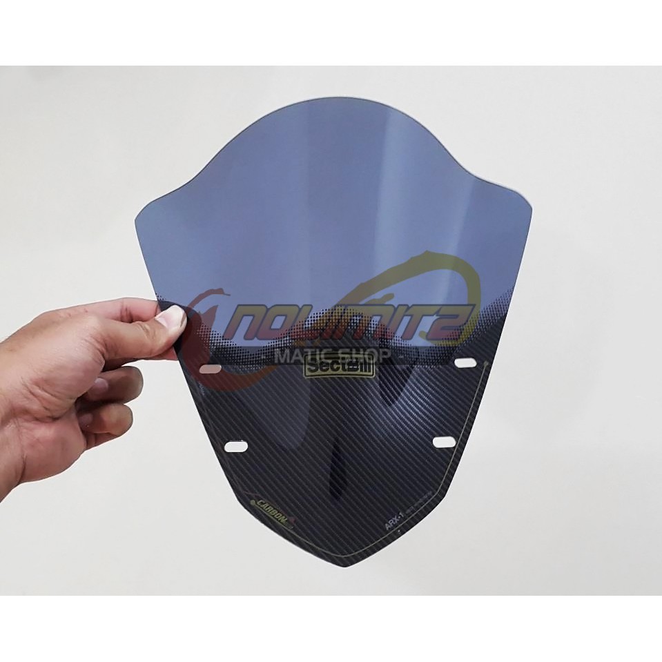 Visor Windshield Tameng Batok Depan Sectbill Carbon Yamaha Aerox 155