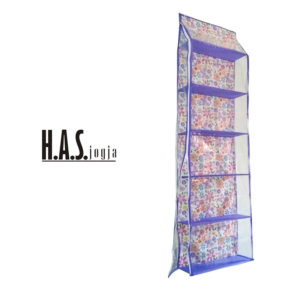  Rak  Tas Gantung  5 Susun Ritsleting Sekat FULL TRIPLEK 