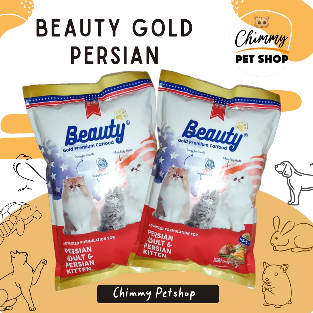 Beauty Cat Gold Persian Premium Cat Food Makanan Kucing Beauty Persian Adult Kitten 750 gram