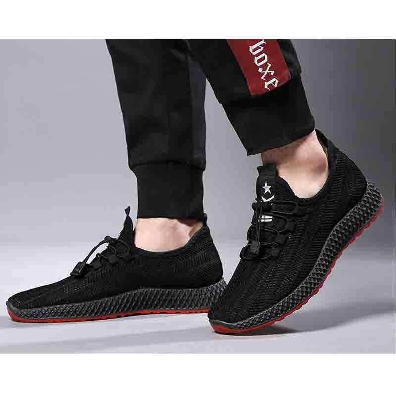  Sepatu  Sneakers Olahraga Lari Casual  Bertali Bahan Mesh 