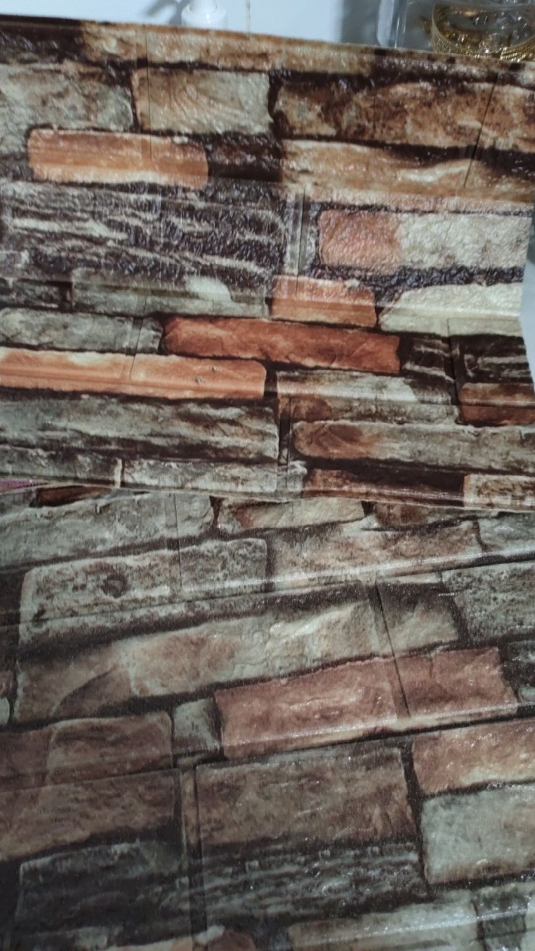 Wallpaper Dinding 3d Motif Batu Alam Retro Dimensi Tebal 3m