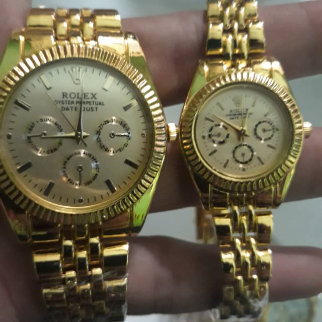 ROLEX PASANGAN FULL GOLD | Shopee Indonesia