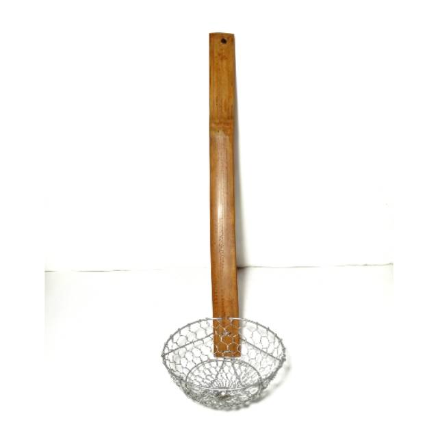 Saringan Serok Mie Ayam Baso Kawat Gagang Kayu