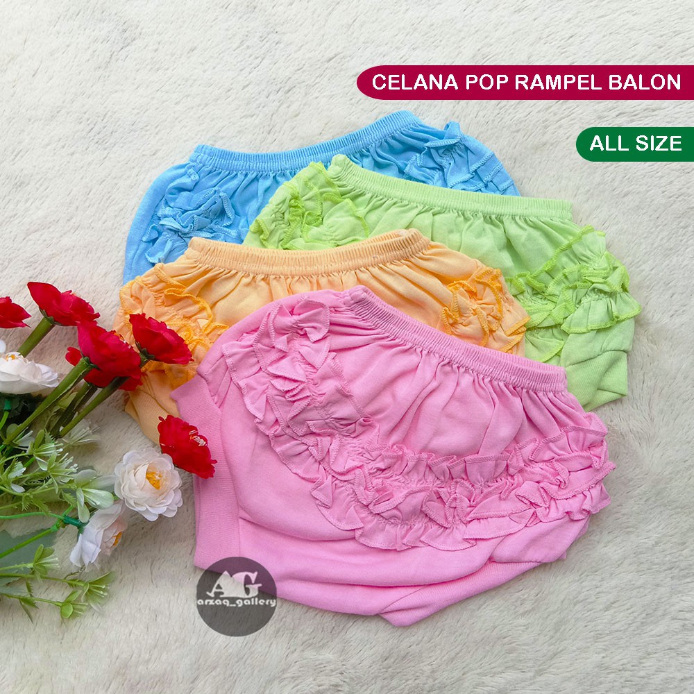 3 Pcs -  CELANA  Rempel BALON | Celana Anak Umur 1-3th | Celana Rempel Susun | Celana Pop | Celana Anak | Pendek