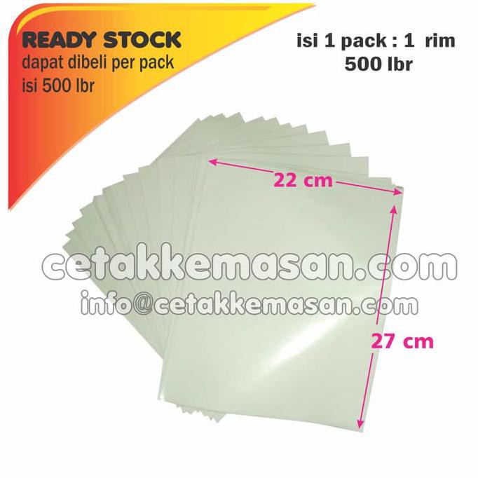 

Kertas Nasi / Burger Ala KFC 28 gsm POLOS 22 x 27 cm isi 500 pcs /pack