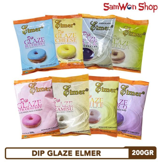 

DIP GLAZE ELMER KEMASAN 200 GRAM - SAUS CAIR TOPPING CELUPAN DONAT TERLARIS TERPERCAYA ORIGINAL