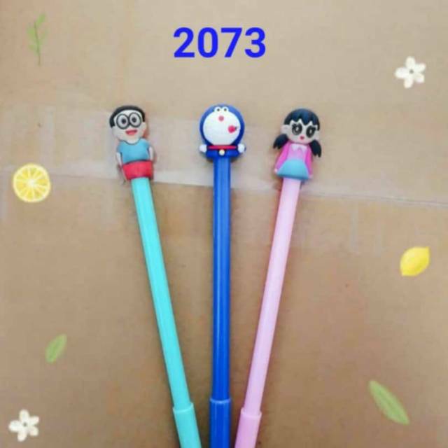 

Pen gel karakter lucu terbaru doraemon isi 12 pcs
