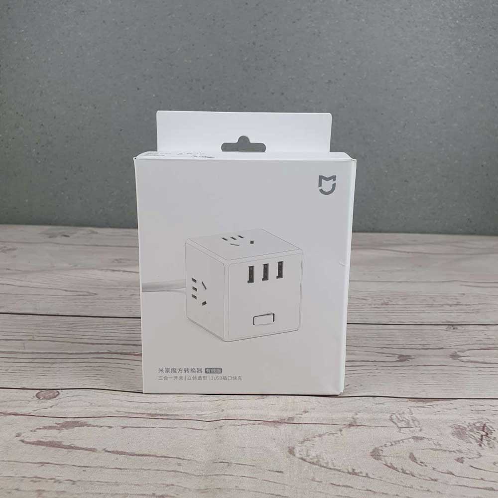 Mijia Rubik Power Socket Plug + 3 Port USB 2.4A (Wired Version) - MJCXB3-02QM - White