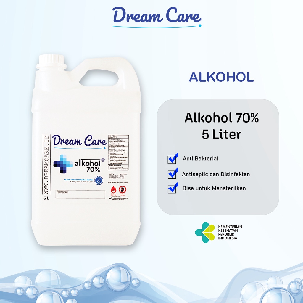 Dream Care Alkohol 70% 5 Liter Kemenkes