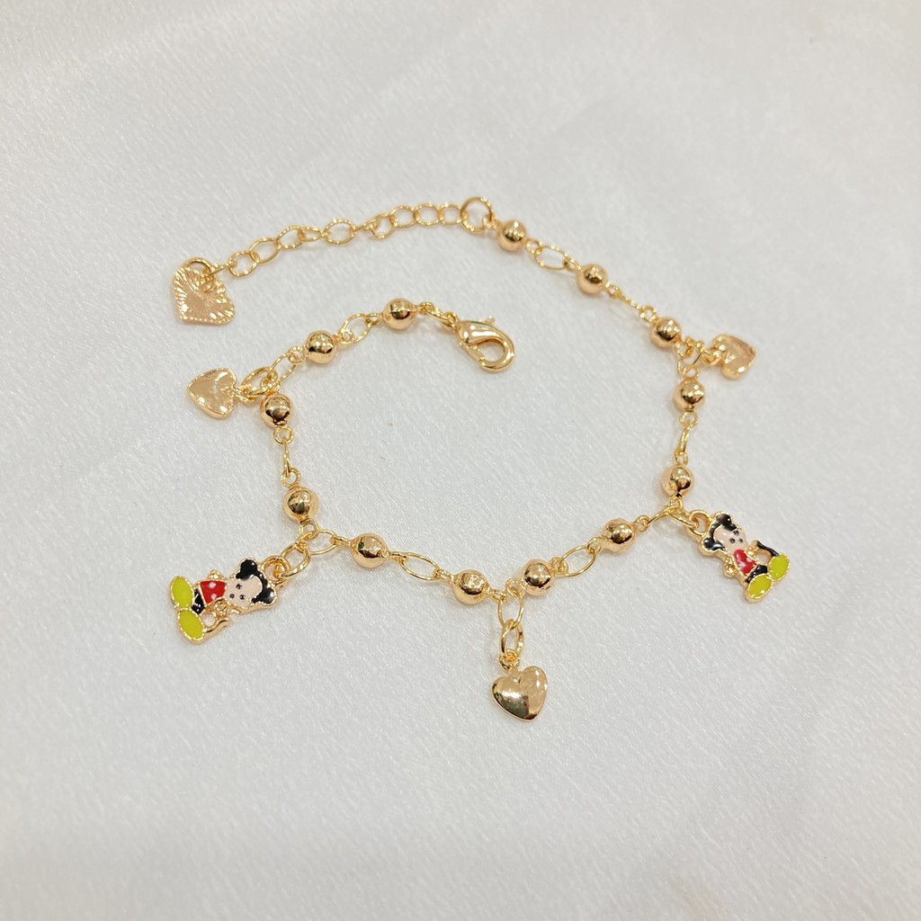 Set Perhiasan Anak Gelang Anting Kalung Cincin Lapis Emas SPA-20