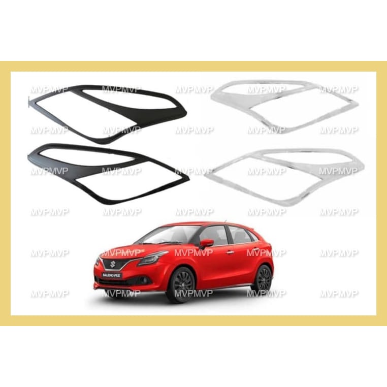 Garnish Lampu Depan Baleno Hatchback 2017 2021 Hitam Chrome