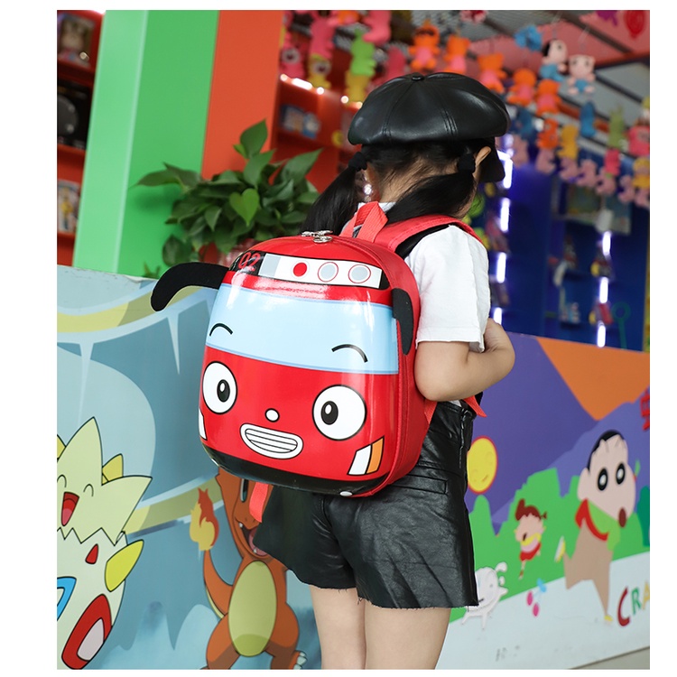 Khatinstore Tas Ransel Sekolah Anak SD TK SMP SMA Karakter Mobil Unisex Laki Laki Perempuan / Backpack School / Tayo / Import / 434