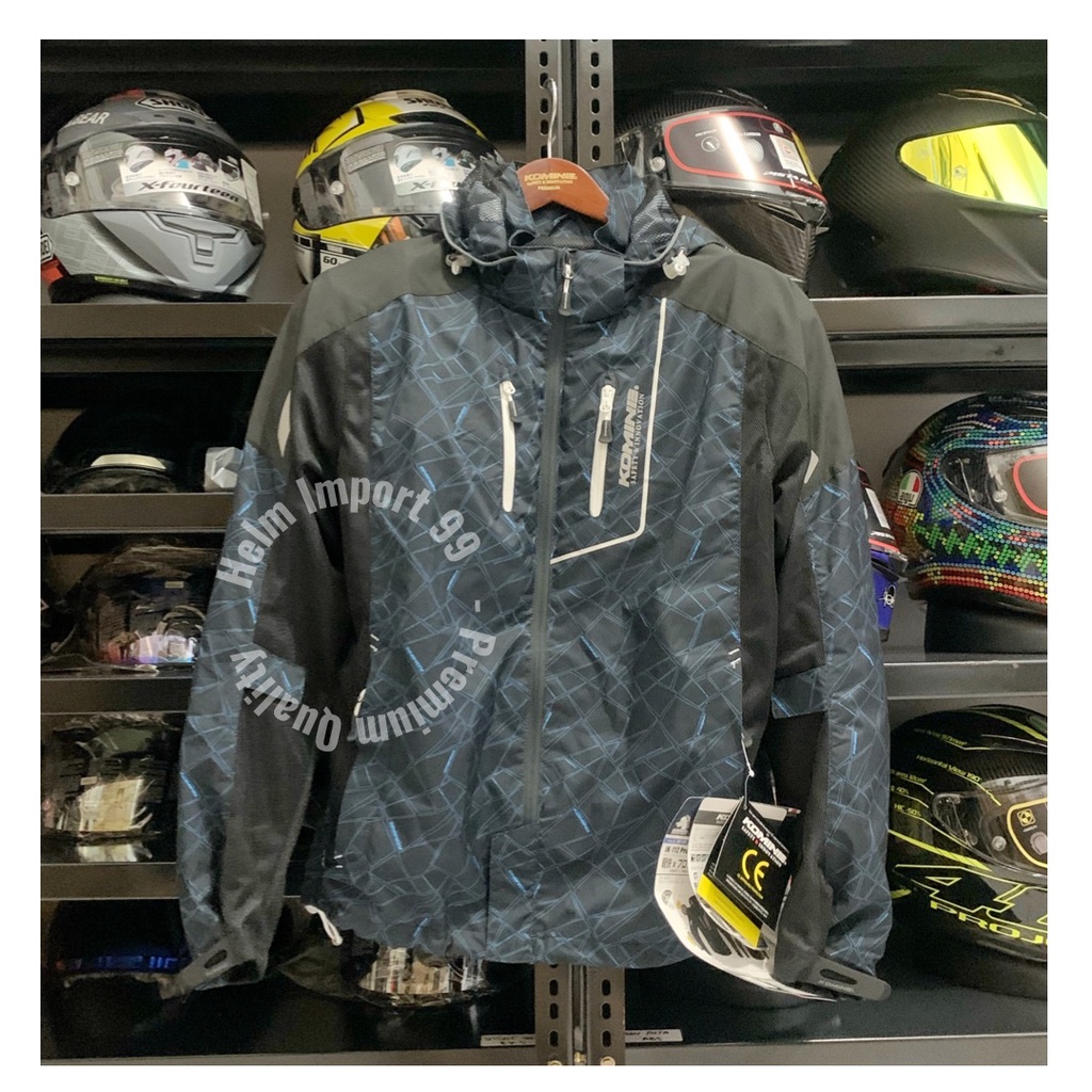 Jual Jaket Komine Touring Jk M Parka Crush Black Shopee Indonesia