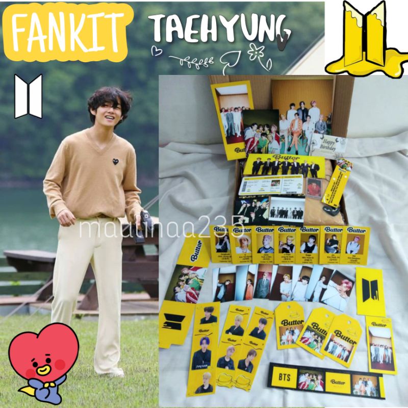 FANKIT Sweater Kim Taehyung, Crewneck Kim Taehyung, Fankit 방탄소년단, BTS, Bangtan Sonyeondan