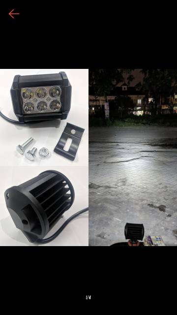 Lampu Tembak Sorot LED CWL Epistar 6 Mata 18W