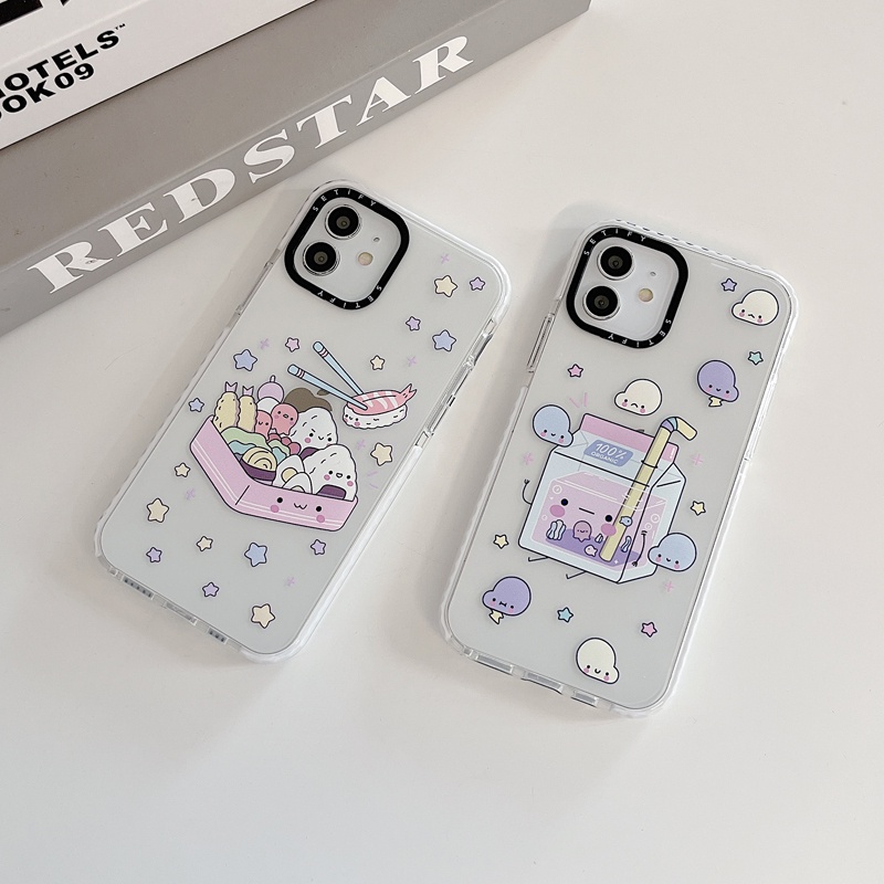 Casing Soft Case Motif Bento &amp; Juice Untuk iPhone 11 / 12 / 13 Promax / 7 / 8 + / X / XR / Xs Max