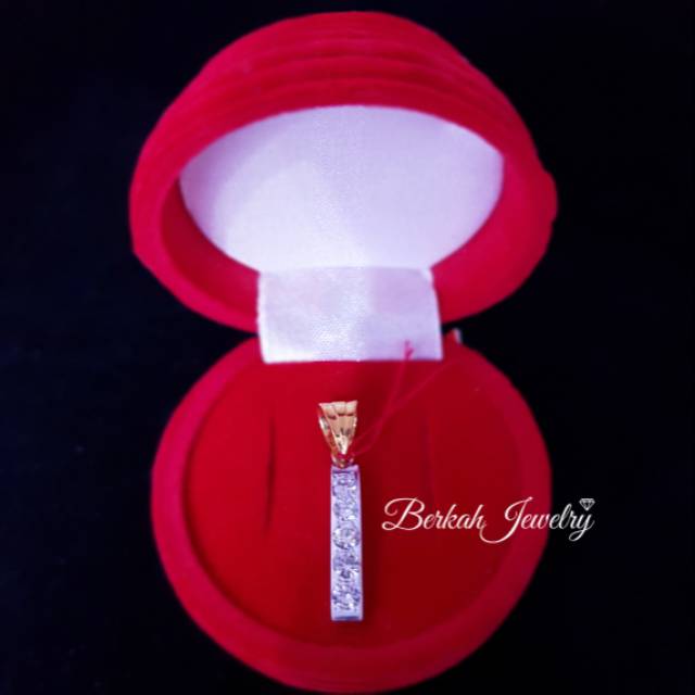 Liontin emas kuning berlian asli natural diamond