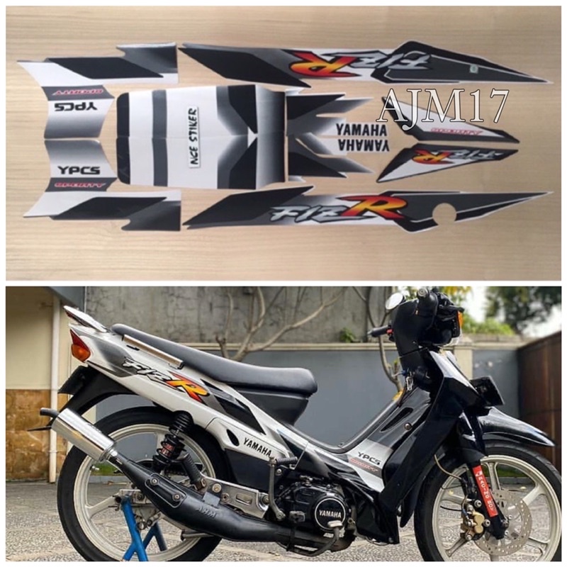 STIKER STRIPING F1ZR 2002 HITAM PUTIH