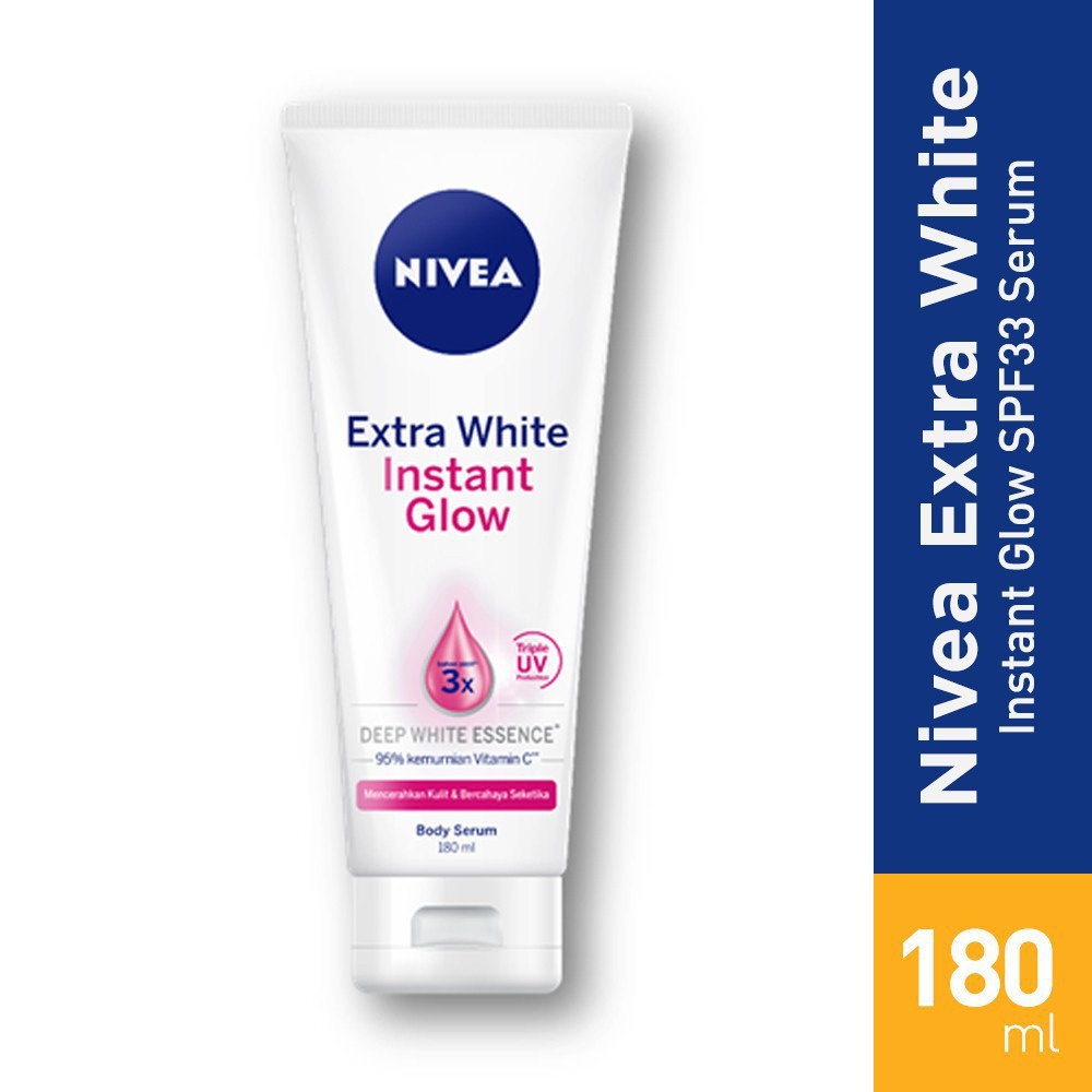 NIVEA Extra White Body Serum 180ml INSTANT GLOW - amaze_kosmetik