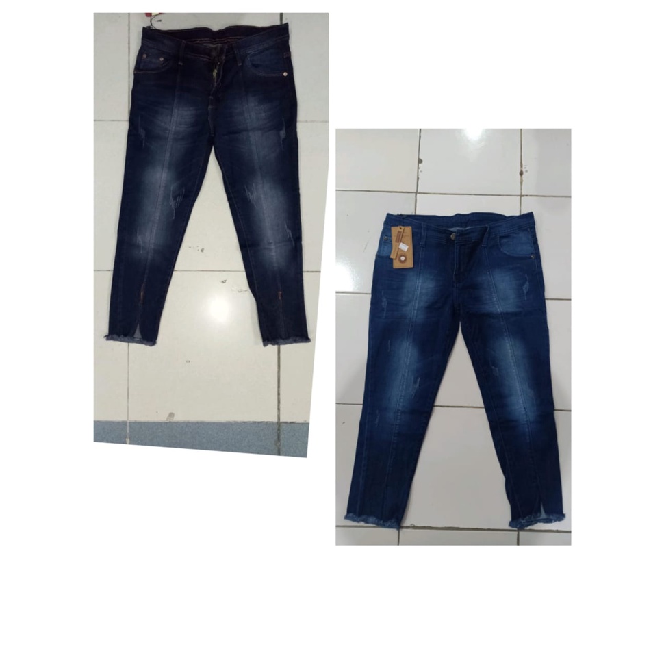 MC girl Celana Jeans Tulang Belah Depan 7/9 / Celana Jeans Jumbo 7/9 /Celana Jeans Jumbo