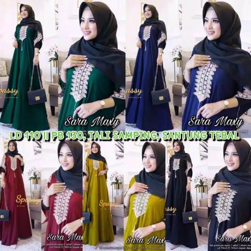 SARA MAXY BY SPASSY ll DASTER ARAB SHIREN ll BUSUI RESLETING DEPAN ll KAIN RAYON GRADE A