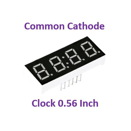 4 DIGIT 7 SEGMENT CLOCK 0.56 INCH COMMON CATHODE RED 4 BIT SEVEN SEGMENT 0.56" KATODA
