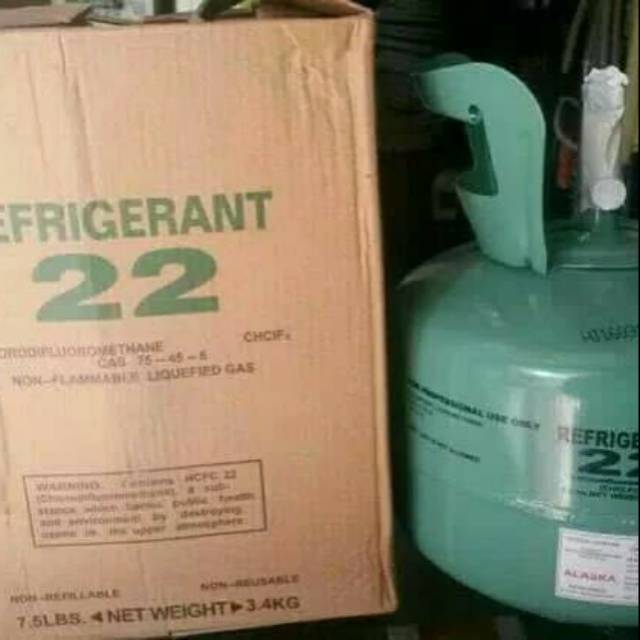 Freon ac R22 Tabung Kecil isi 3kg Segel r22 refrigerant atau yukio kecil isi 3 kg tabung melon
