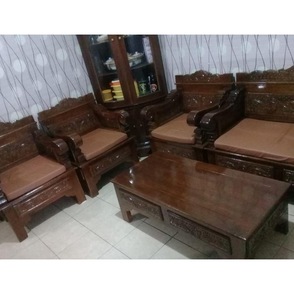 Kursi Tamu Jati Ukir Jepara/Kursi Ruang Tamu Kayu Engkel Bagong