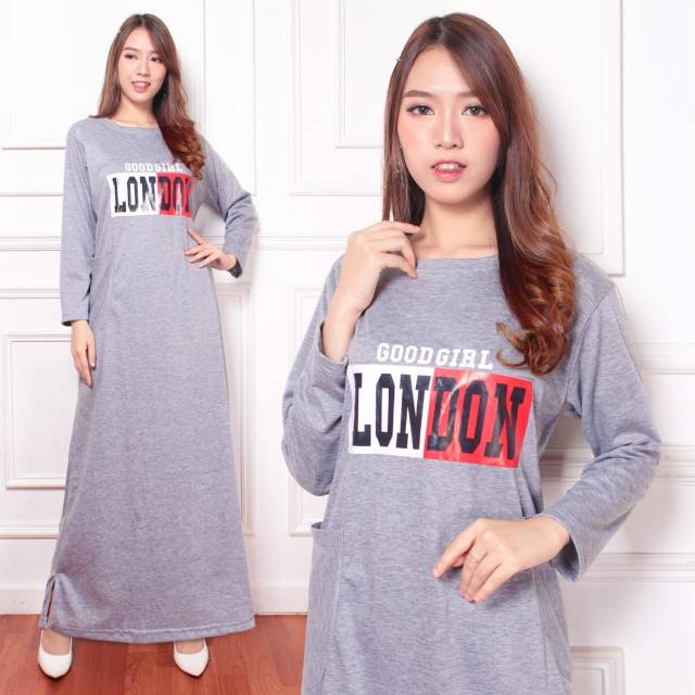 Baju Gamis Wanita Maxi Dress London Murah