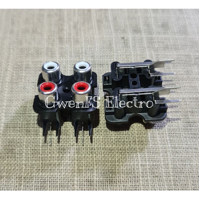 Socket RCA 4Pin Bell Black 4P 4 Pin Soket RCA 4 Pin