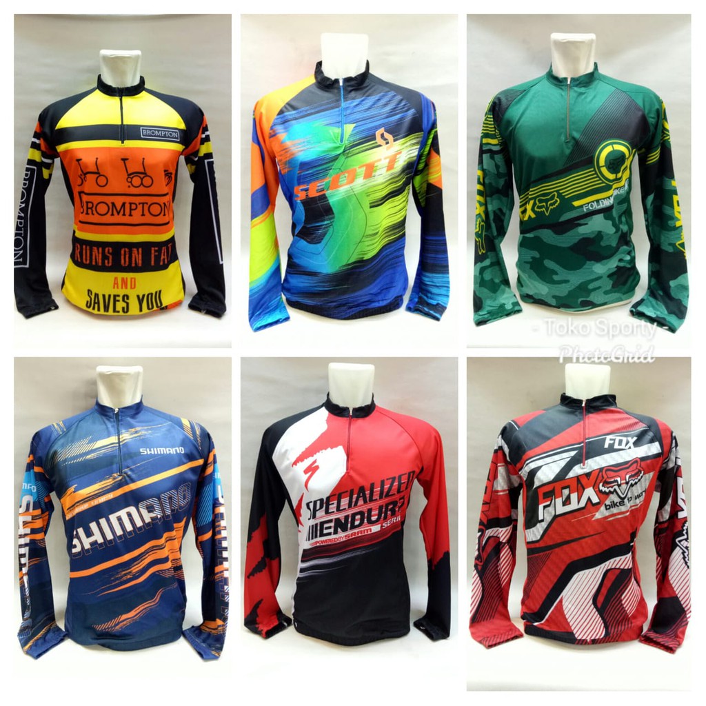 Baju Sepeda Lengan Panjang/ Baju Gowes Lengan Panjang / Baju Balap gowes / Kaos Sepeda Kaos Gowes