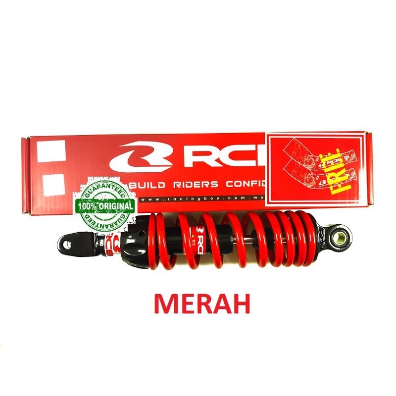 (RESMI GARANSI 6 BULAN) Shockbreaker RCB A2 Series Original 100% 305mm &amp; 330mm , Mio, Vario 110, 125, 150, Scoopy, Xeon, Fino, Spacy, Skydrive, Spin, Nex, Soul, M3, GT125, Xride, Dll , Shock Malaysia Racing Boy