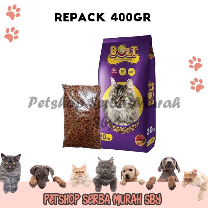 TERMURAH!! Bolt Salmon dan Tuna Bentuk Ikan Donat Repack 400gr - Makanan Kering Kucing Dewasa