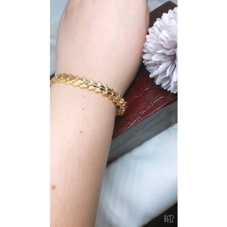 Gelang tangan rante sisik lapis emas 24k Xuping