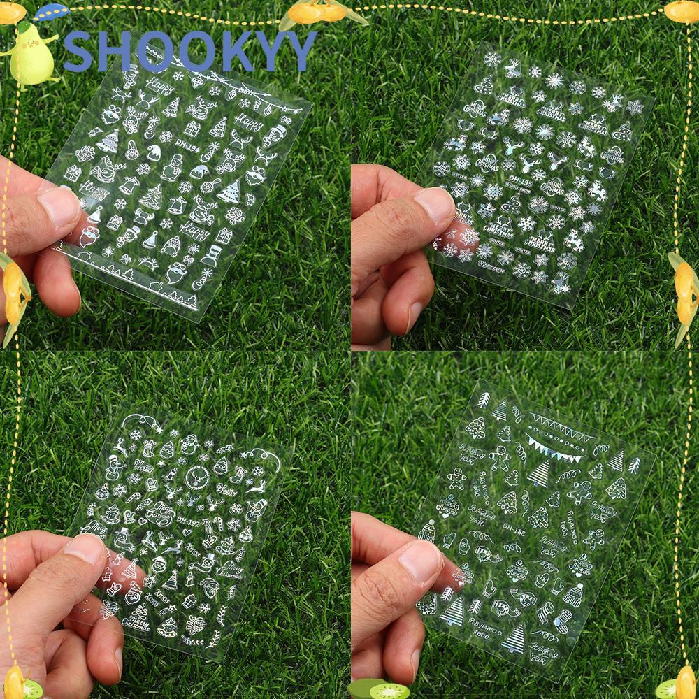 Chooky Stiker Holografik 3D Warna Silver Untuk Dekorasi Nail Art