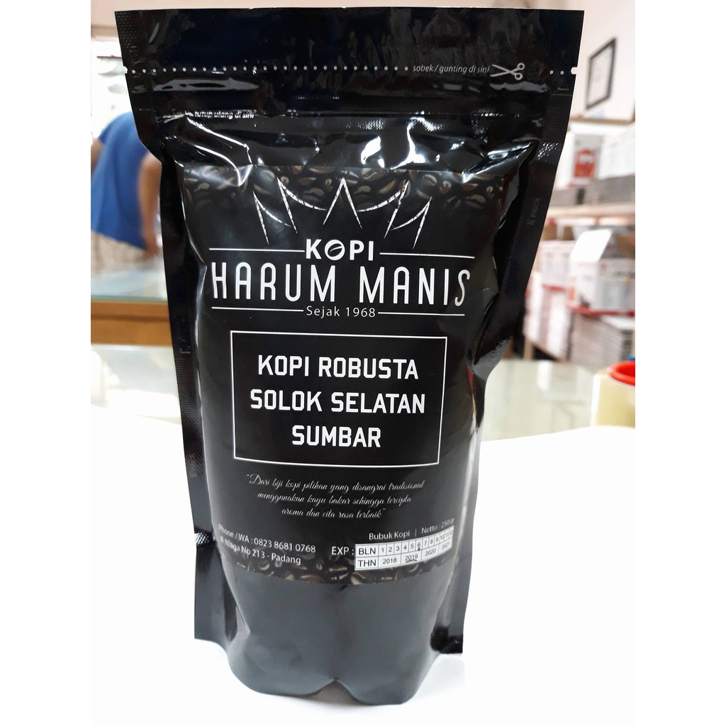 

Kopi Bubuk Robusta Solok Selatan Harum Manis 250 gram