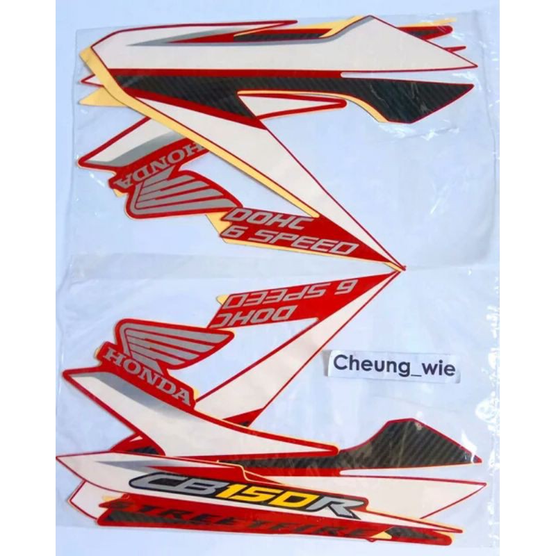 lis body stiker striping honda old CB150R streetfire 2014 merah Furious Red