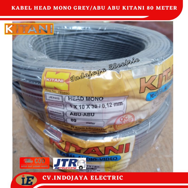 Kabel Head Mono 80 meter Grey / ABU ABU kitani Kabel Audio