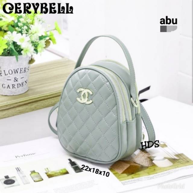 Tas Multifungsi Mini CERRYBELL Selempang jait2 &amp; Ransel / tas murah / Tas Selempang Wanita Cantik