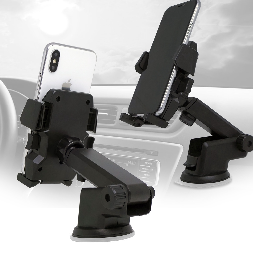 OneSOS Aksesories Mobil Holder HP Mobil Long Neck Car Mount 360 Degree Rotation Kaca Dashboard - CH 101